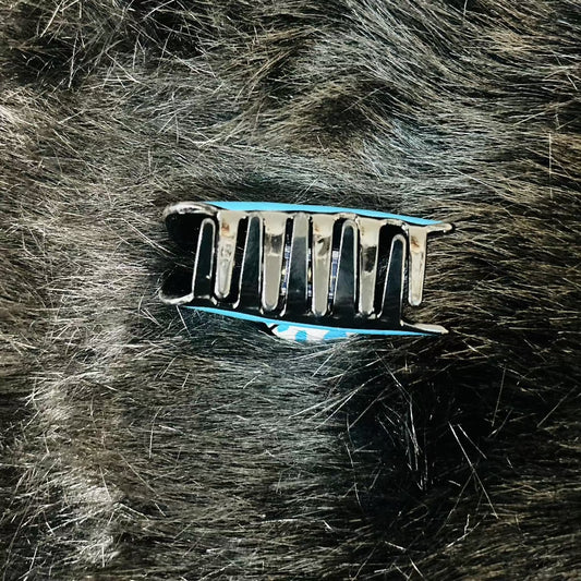 Blue Cowboy Hat Hair Claw