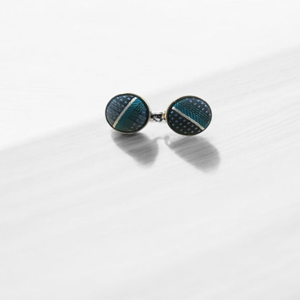 Turquoise Stripes Tie Set