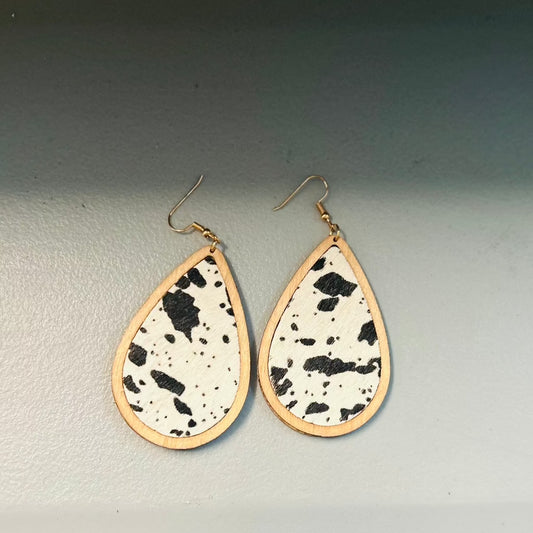 Cow print Teardrop Earrings