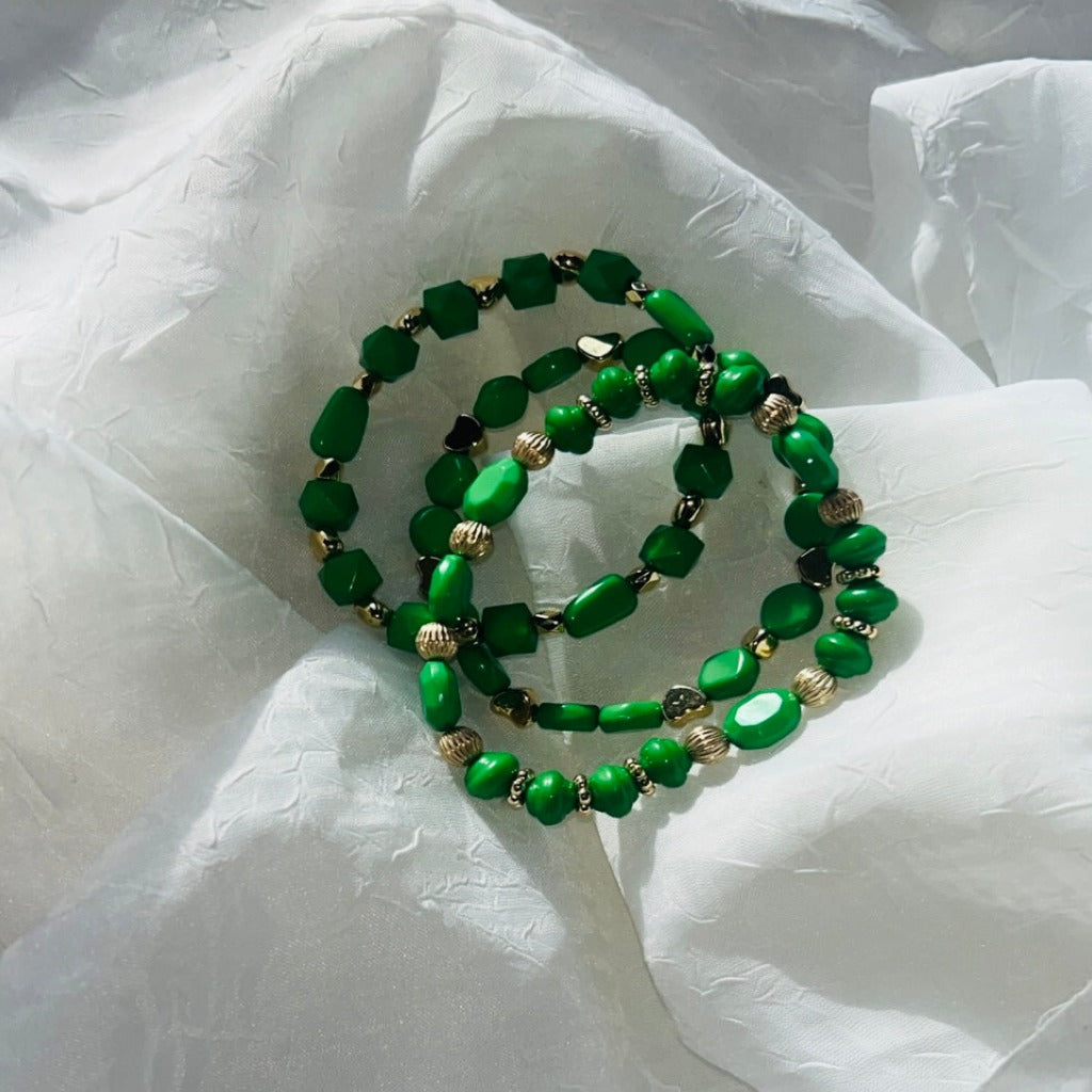Green Stretch Bracelets