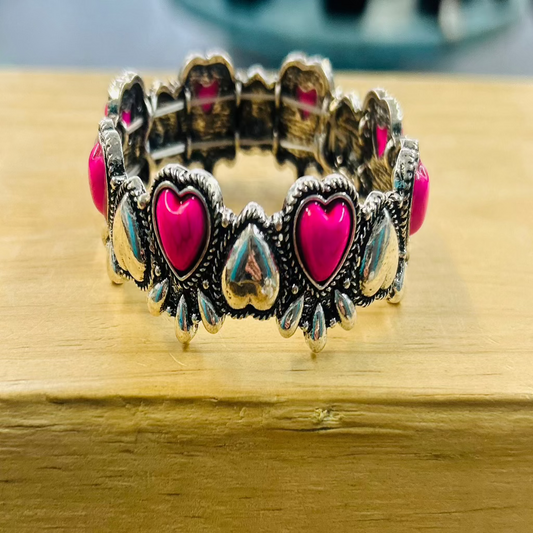 Pink Heart Bracelet