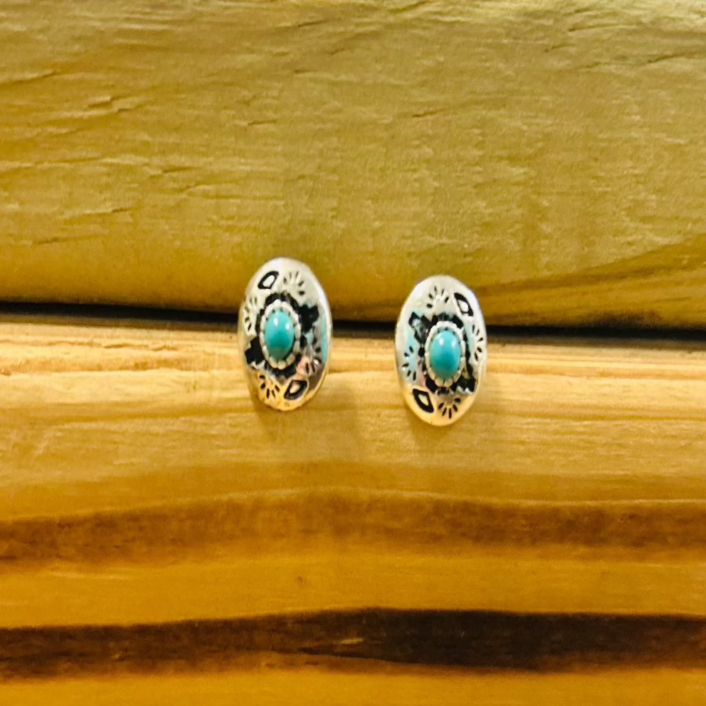 Round Stud Earrings