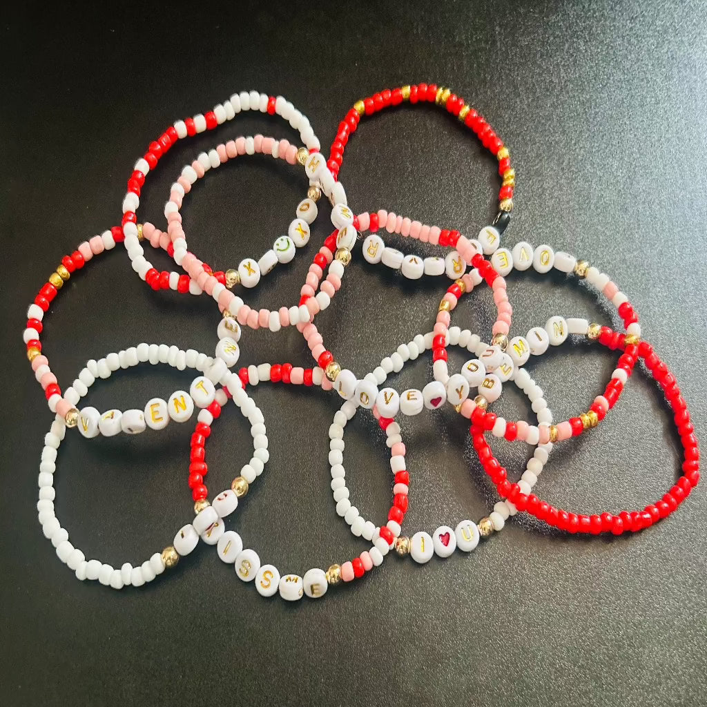 Valentines Day Message Bracelets