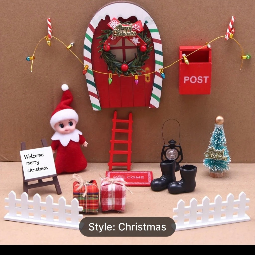 Red and Green Door Elf Prop