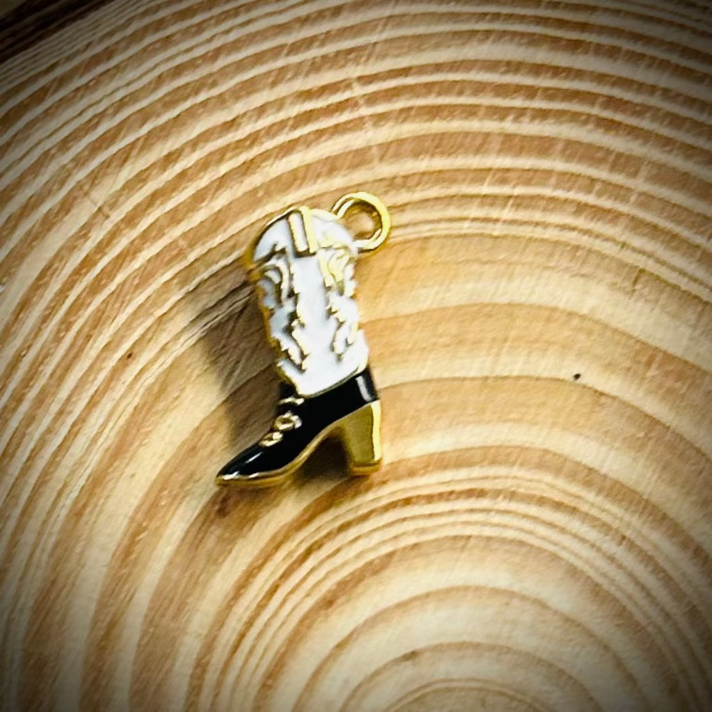 White/Black Boot Charm