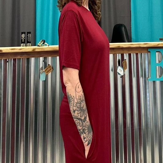 Simple Crew Neck Dress