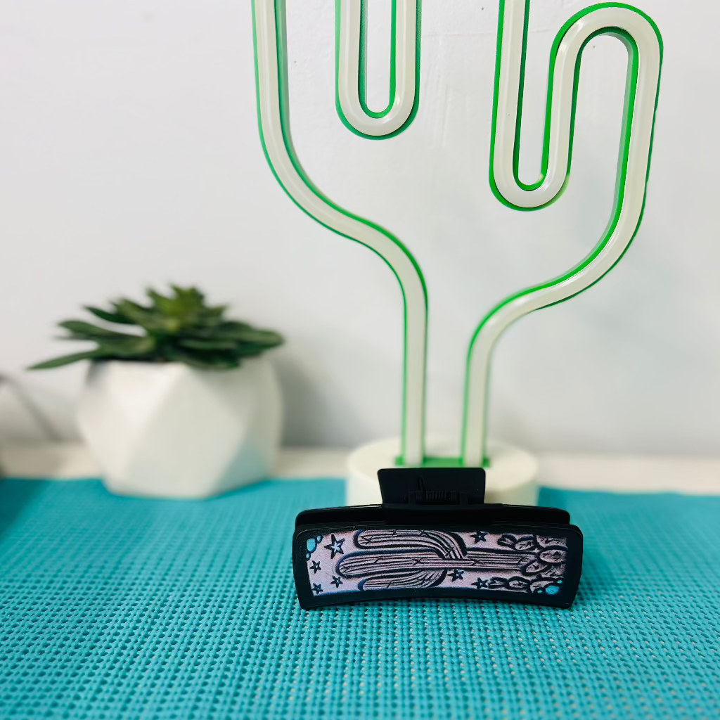 Retro Cactus Hair Claw