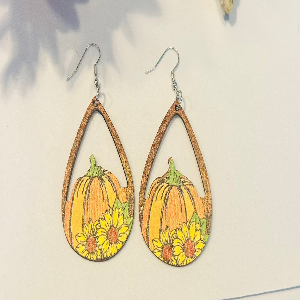 Harvest Pumpkin Earring