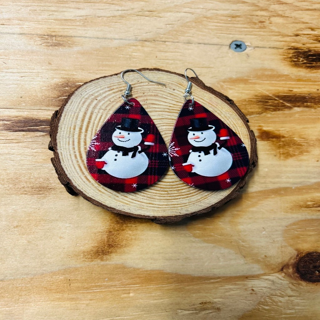 Hello Winter Snowman Earrings
