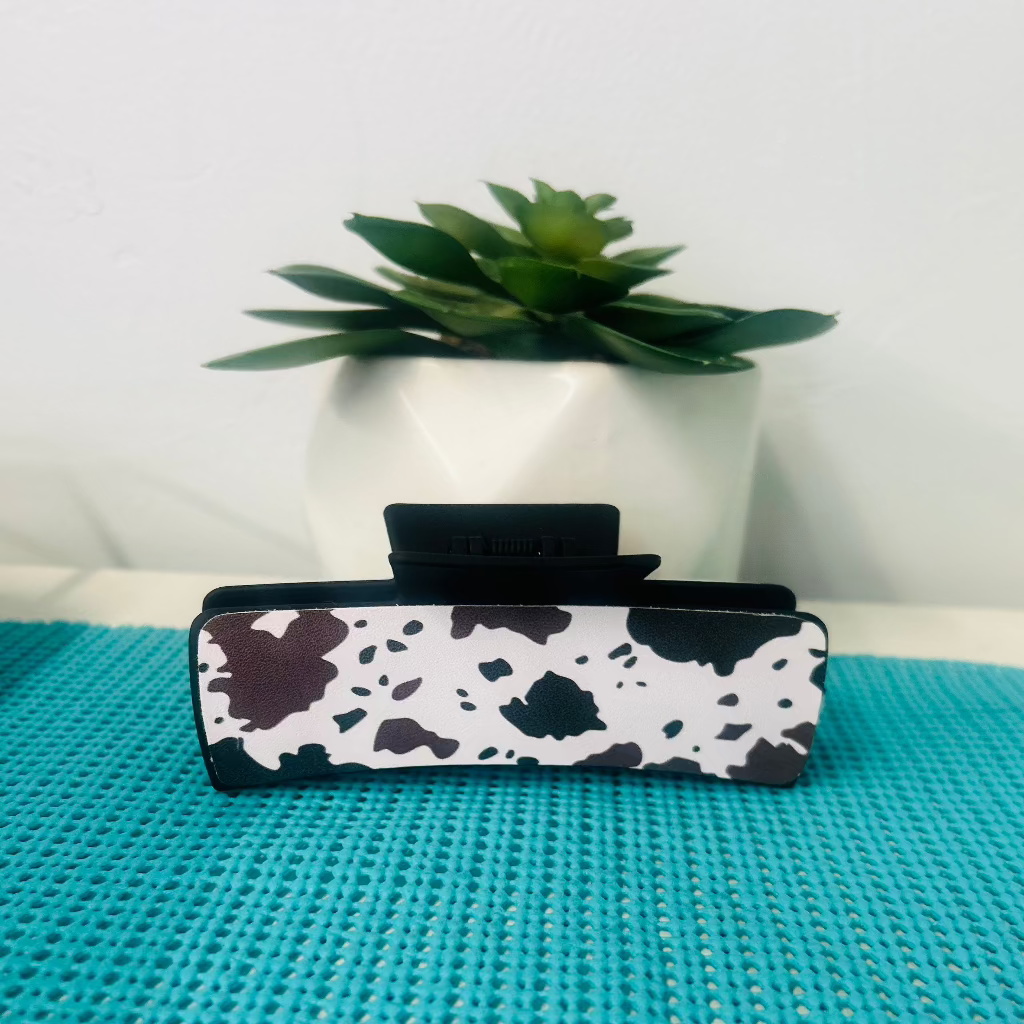 Cow Print hair Claw