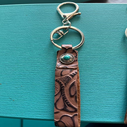 Western Leather Keychain
