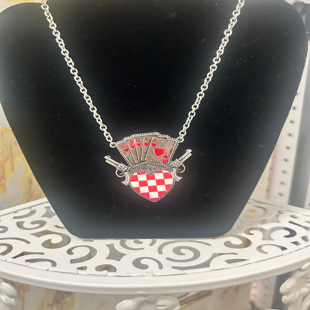 Red Ace Of Hearts Necklace