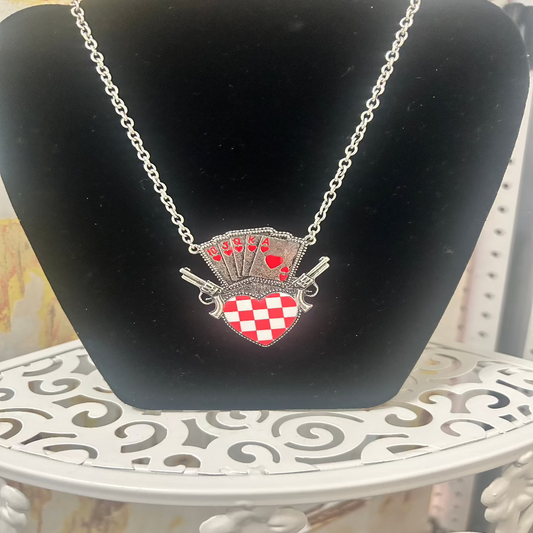 Red Ace Of Hearts Necklace