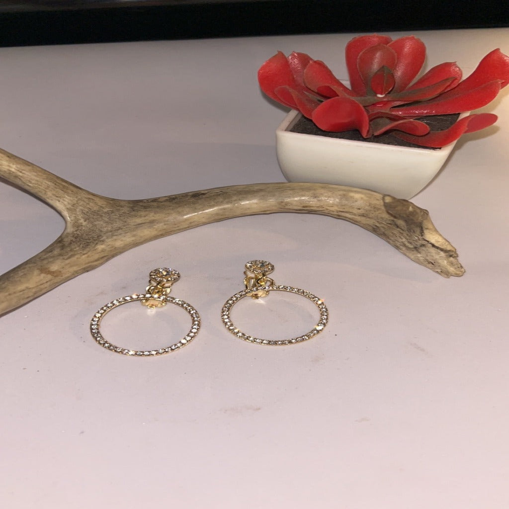 Clip-On Cubic Zirconium Earrings