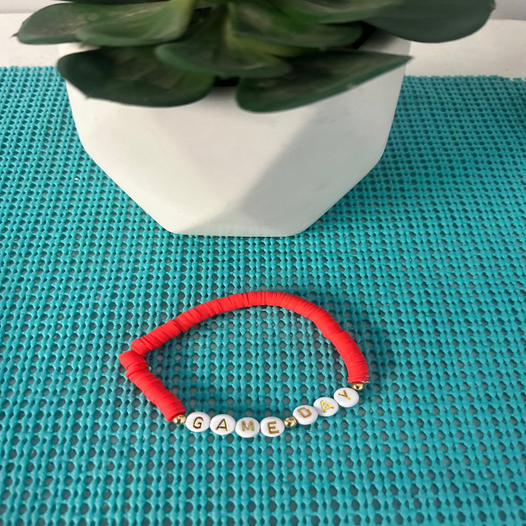 Red Game Day Bracelets