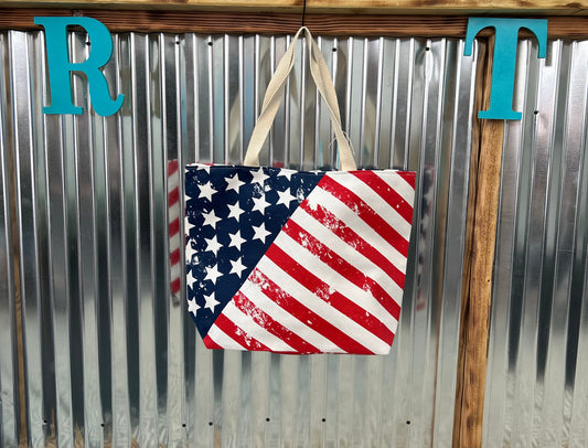 American Flag Tote Bag
