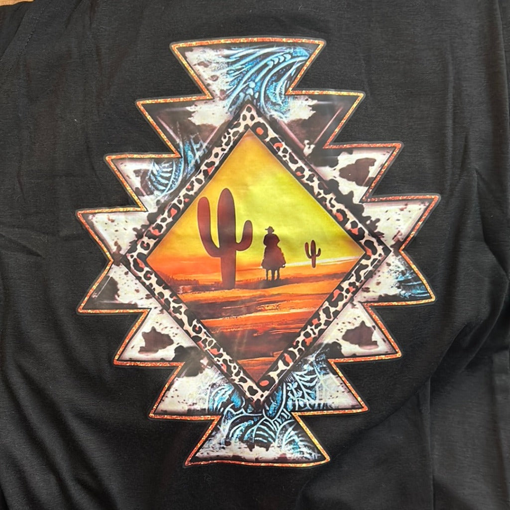 Sunset Western Sleeveless Top