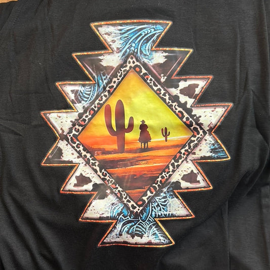 Sunset Western Sleeveless Top