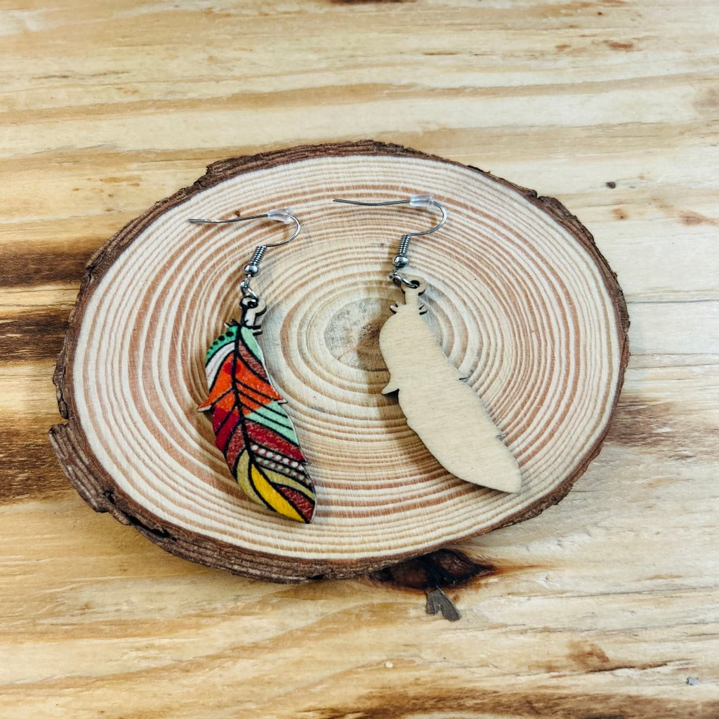 Wayne Feather Earrings