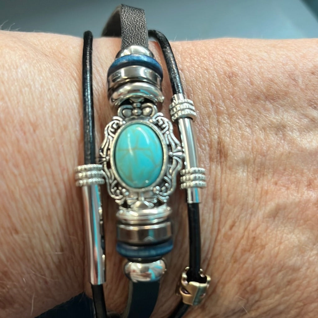Mary Leather Beacelet