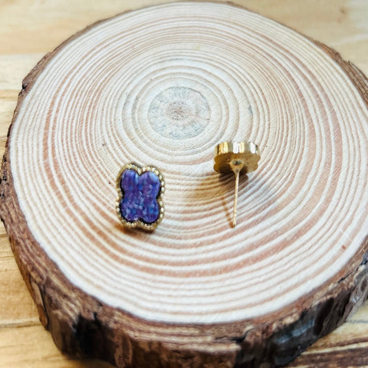 Lilac Druzy Earrings