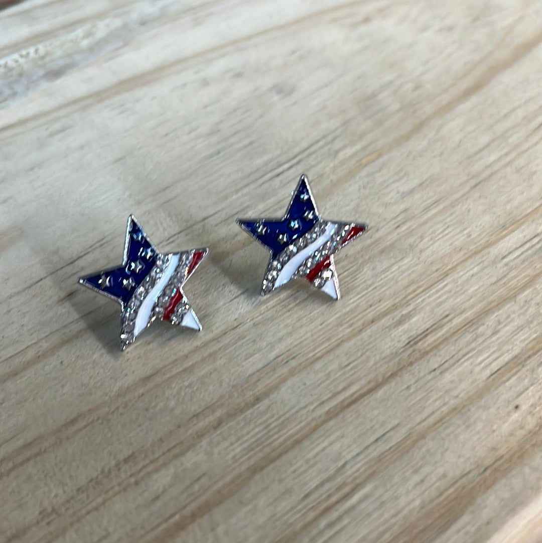 Star flag earrings