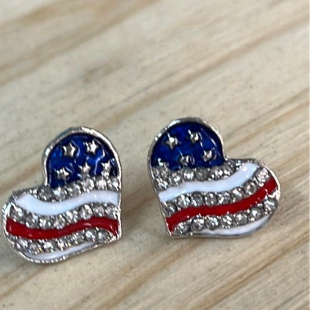 Heart flag earring