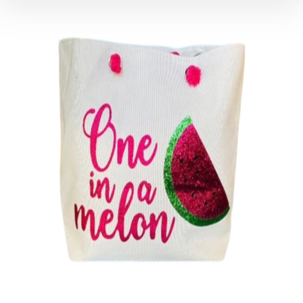 One In A Mellon Beach Tote Bags