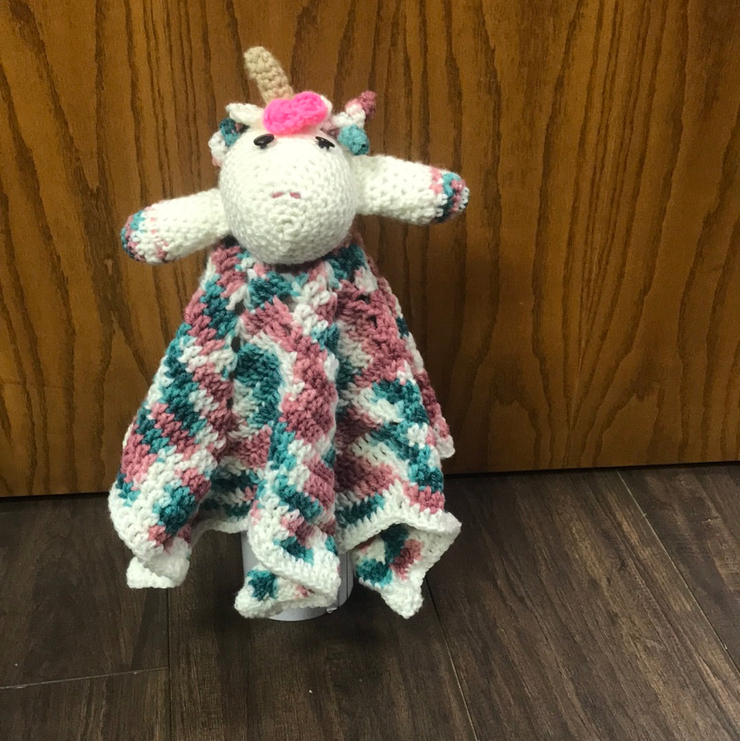 Unicorn baby security blanket
