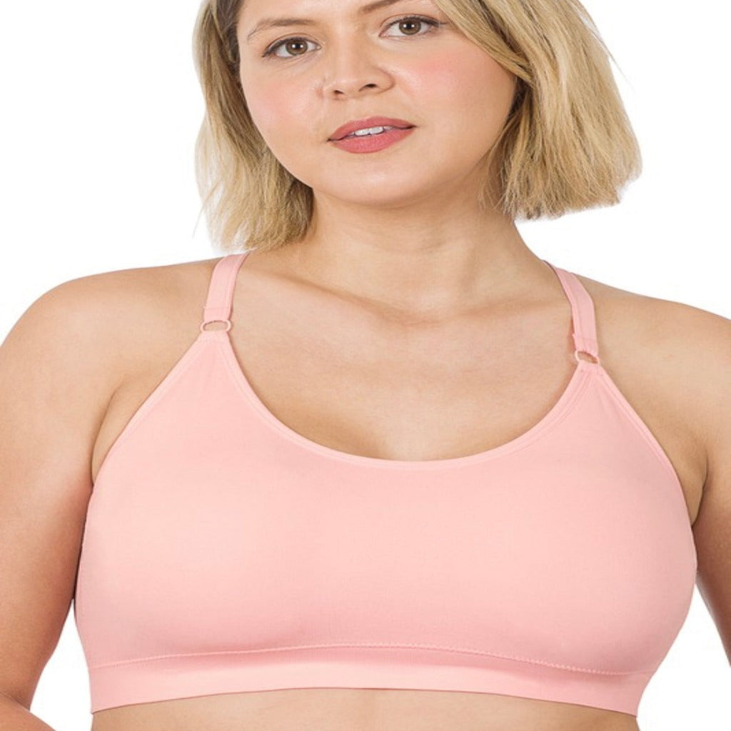 Dusty Pink Cross Back Bra