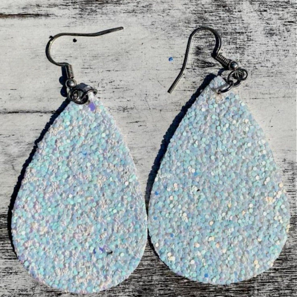 Glitter Teardrop Earrings