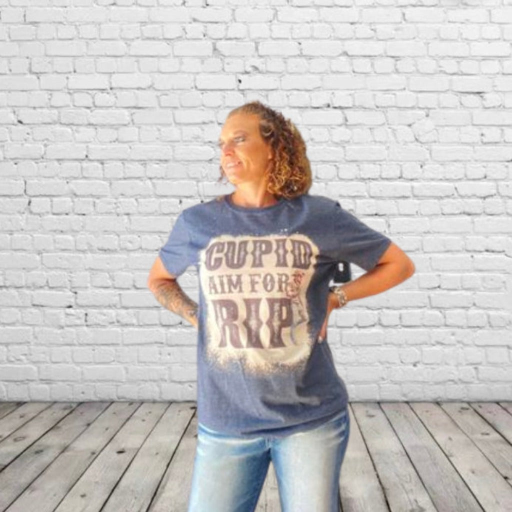 Cupid Aim For RIP Graphic Tee