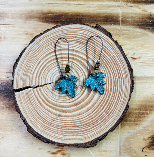 Savanna Leaf Pendant Earrings