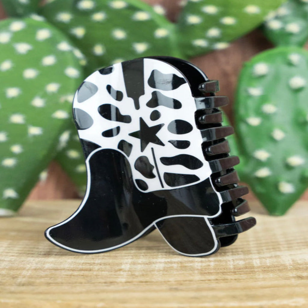 Star view Cowboy Boot Hair Claw