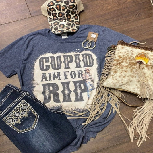 Cupid Aim For RIP Graphic Tee