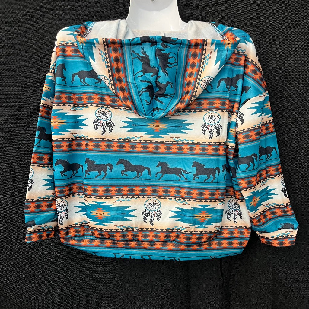 Aztec Hoodie with Kangaroo Pocket