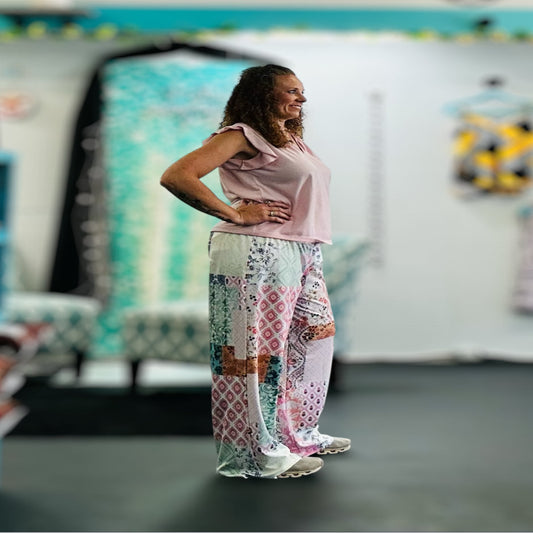 Floral Patchwork Pants
