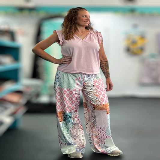 Floral Patchwork Pants