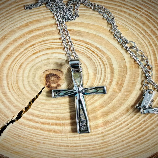 Tiger Eye cross necklace