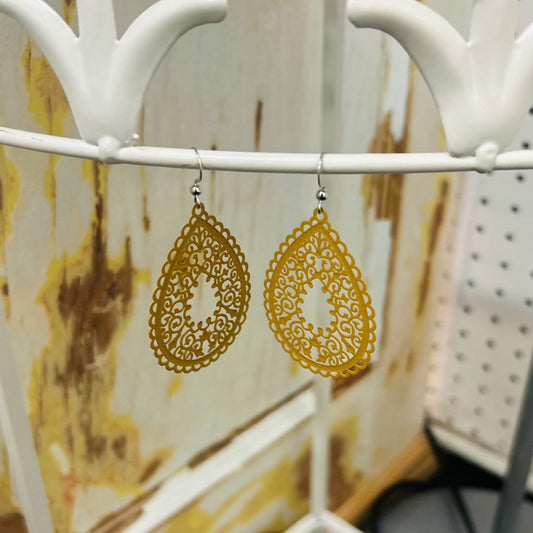 Copper Teardrop Earrings