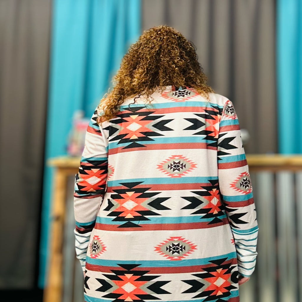 Aztec Print Cardigan