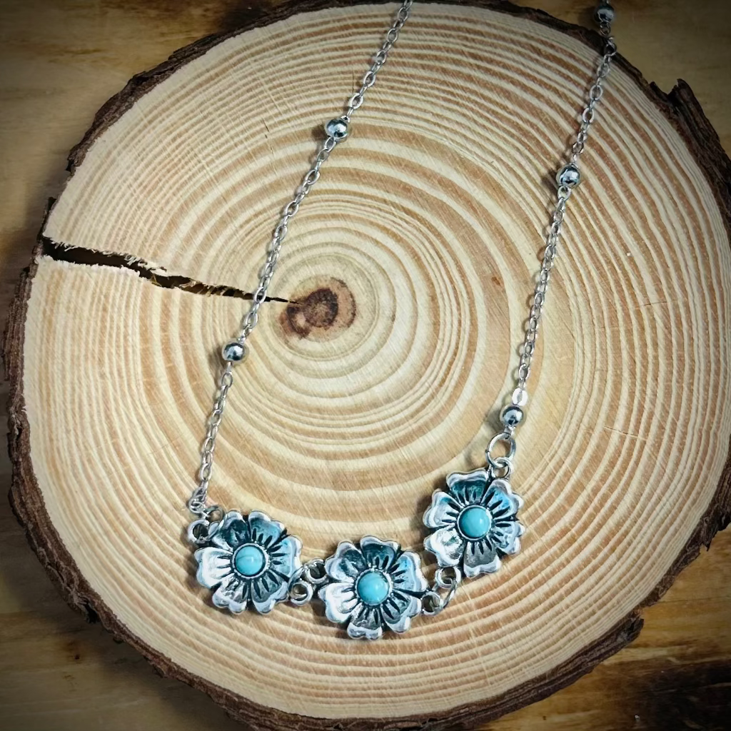 Triple Flower Necklace