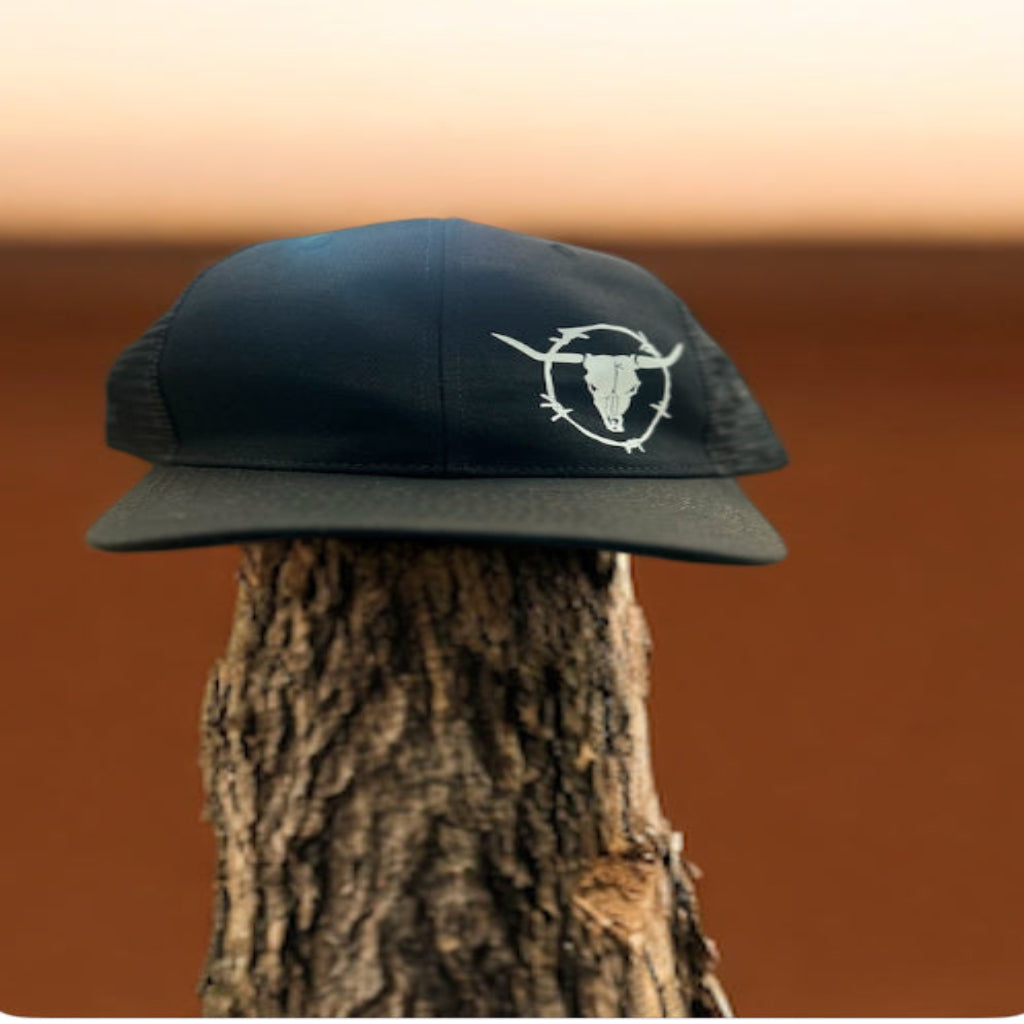 Black Bull Skull Hat