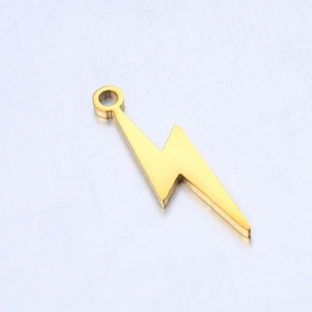 Gold Lightning Bolt Charm