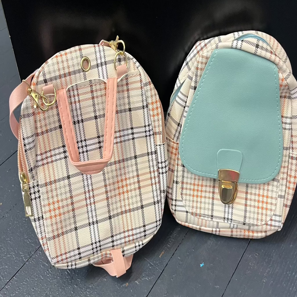 Plaid backpack