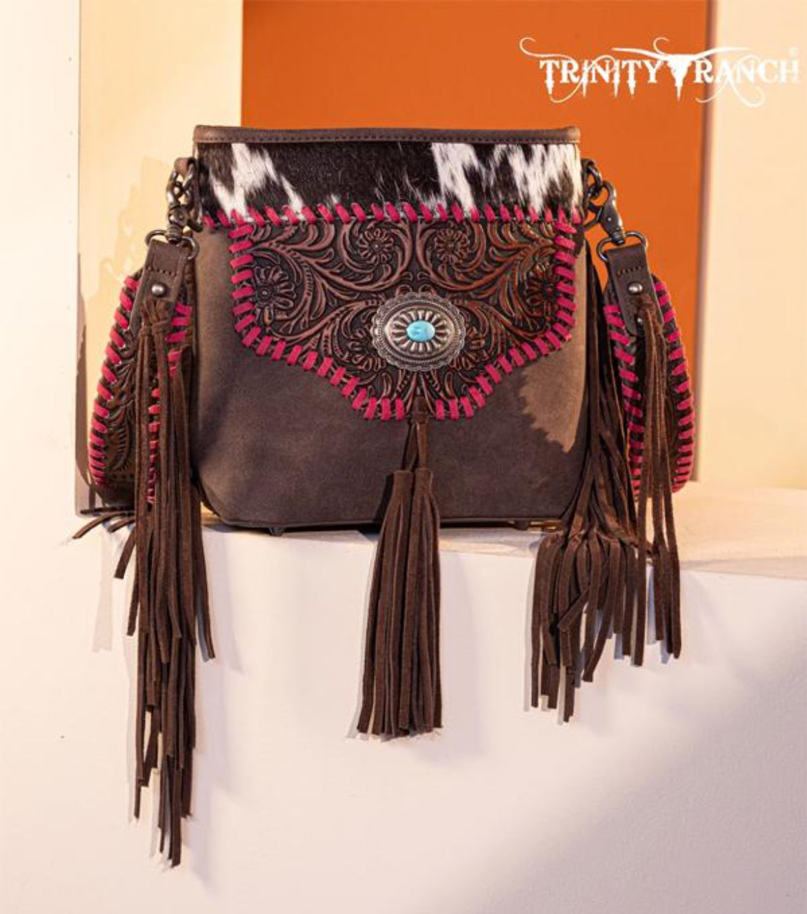 Floral Tooled Handbag