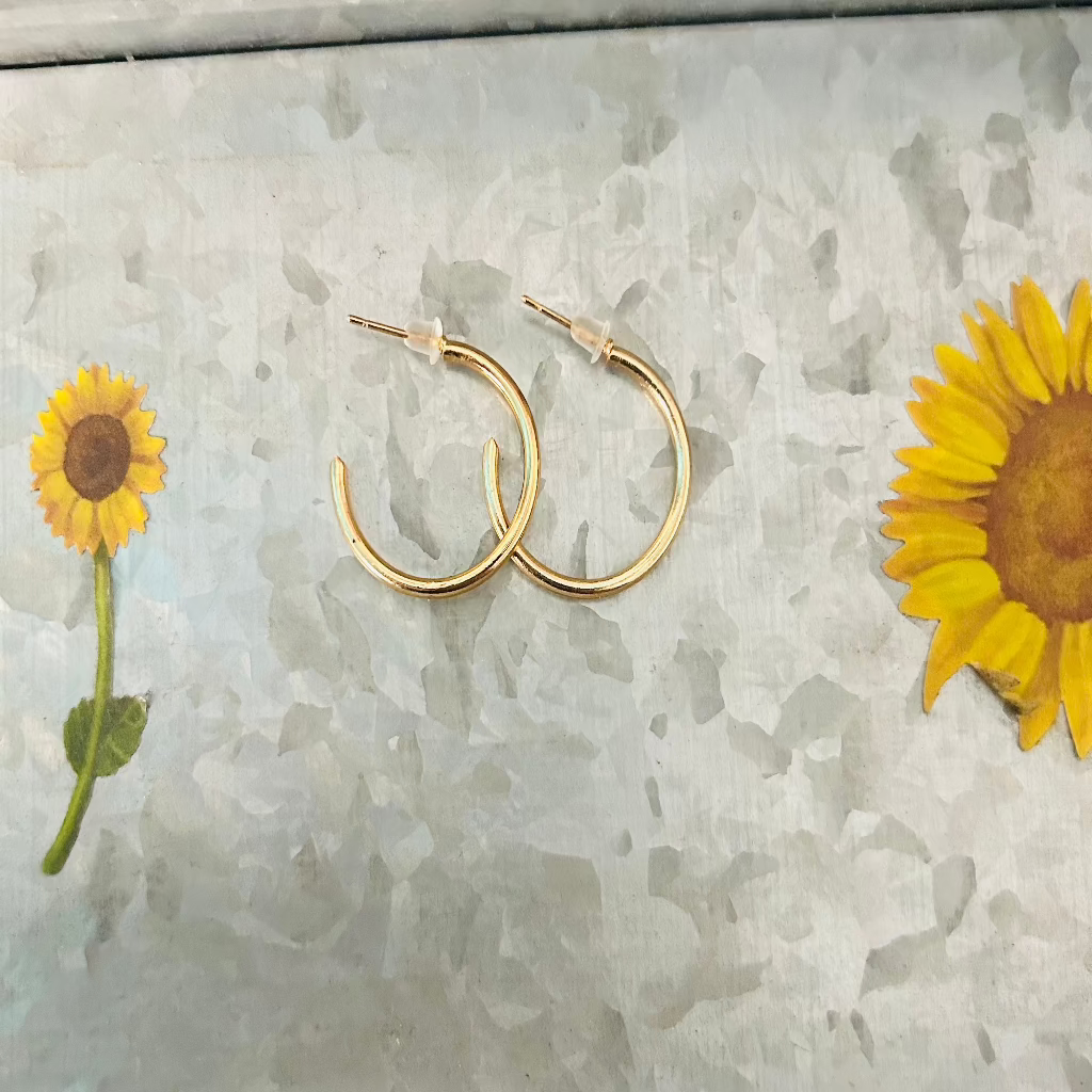 Stay Golden Hoop Earrings