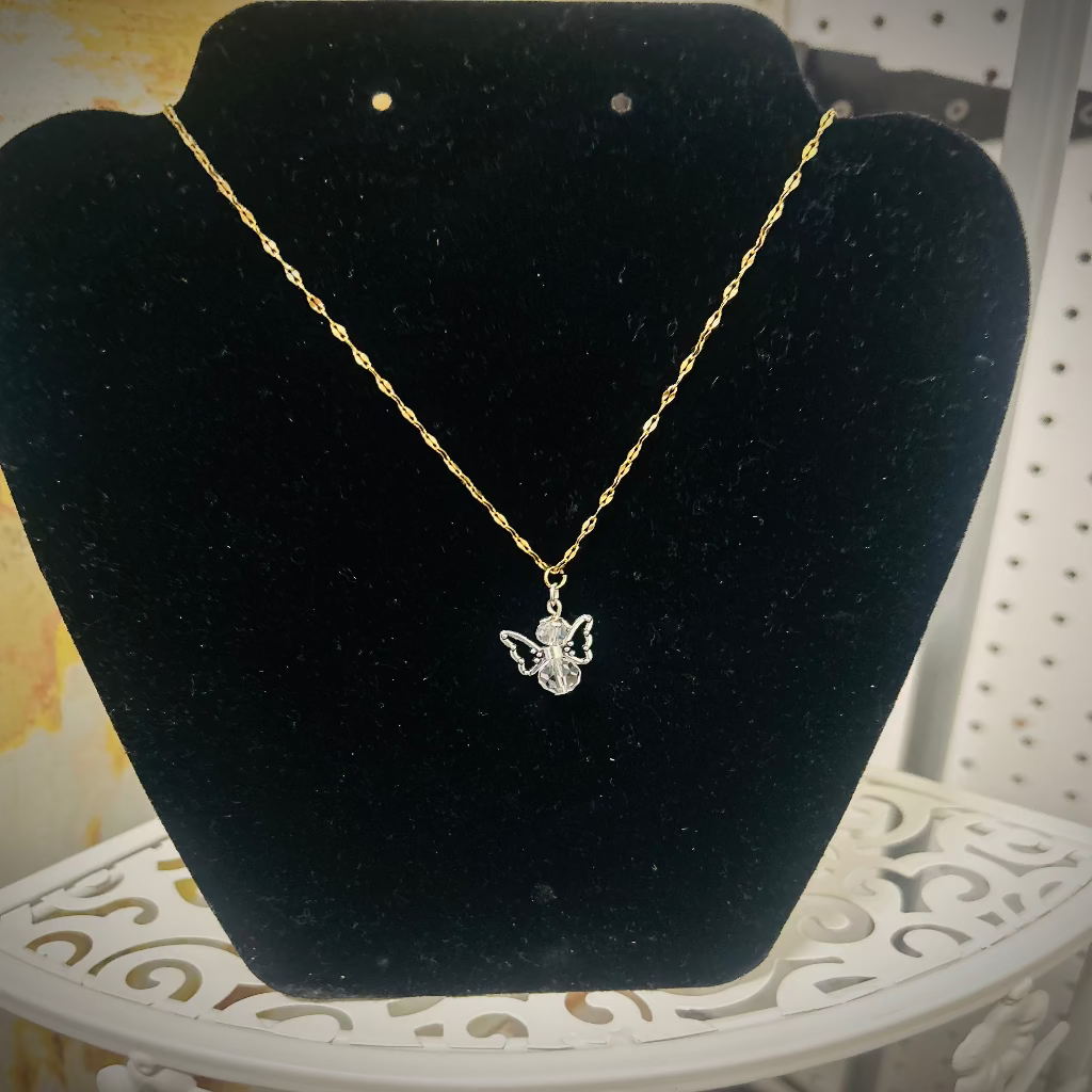 Crystal Angel Charm