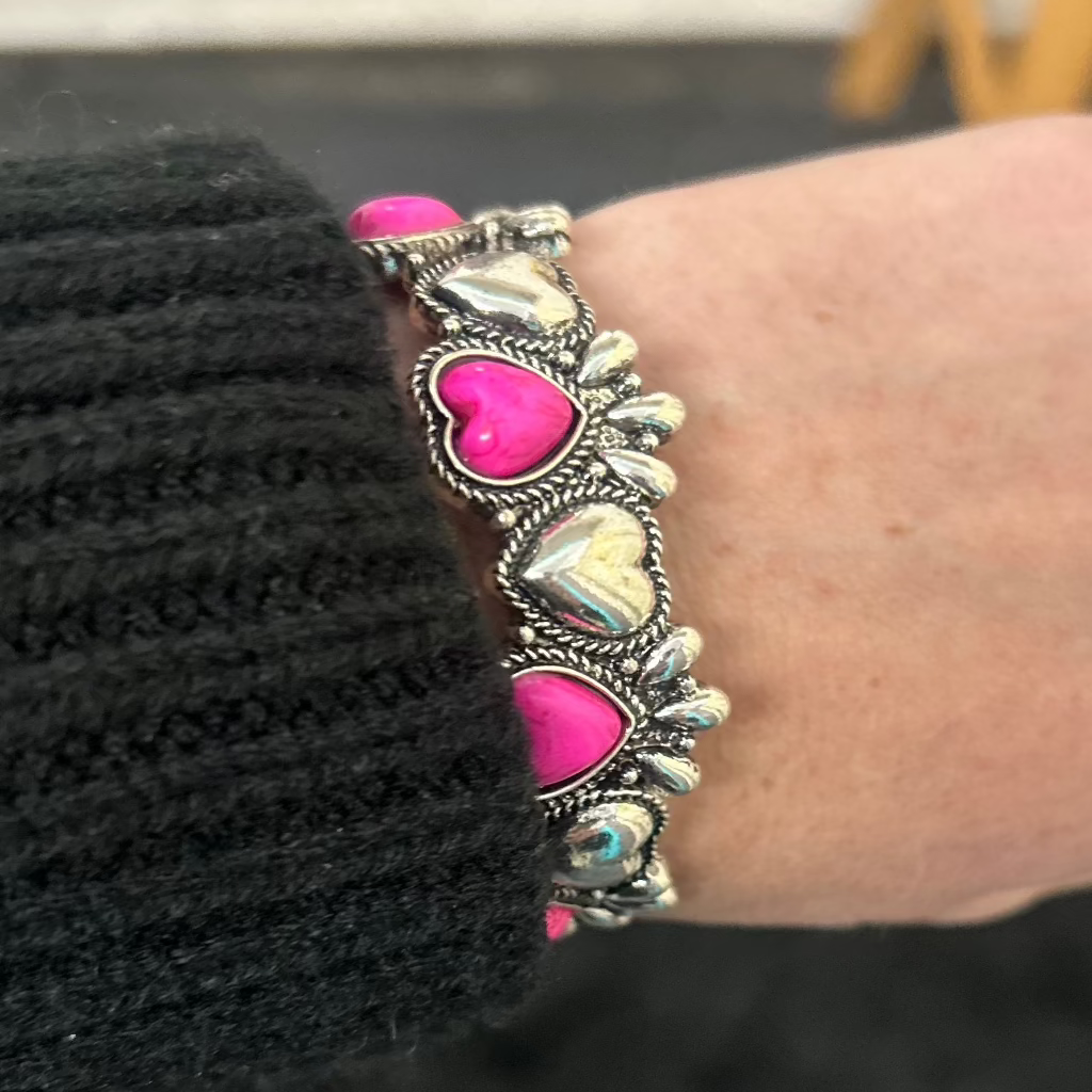 Pink Heart Bracelet