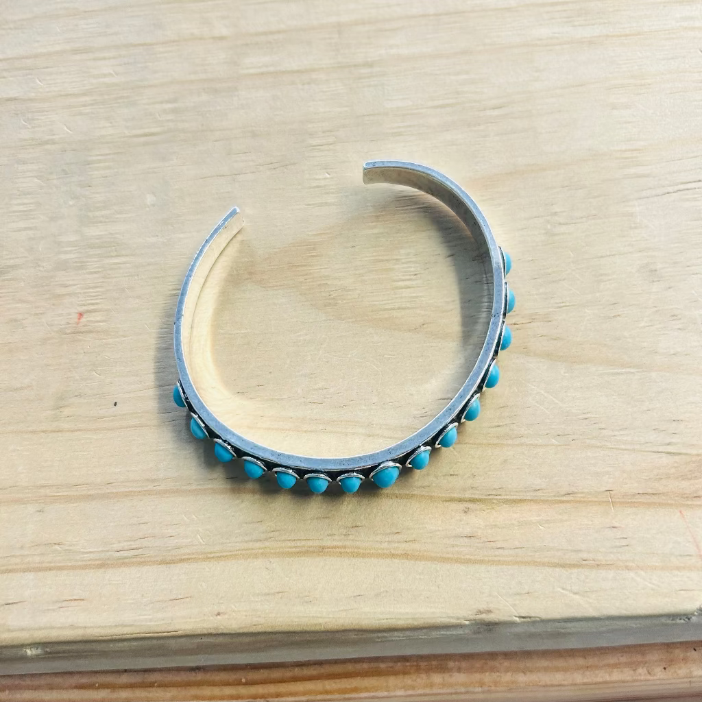 Synthetic Turquoise Cuff Bracelet